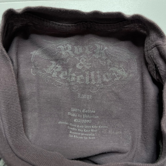 Rock and rebellion large womens Tee 100% cotton - Picture 2 of 5